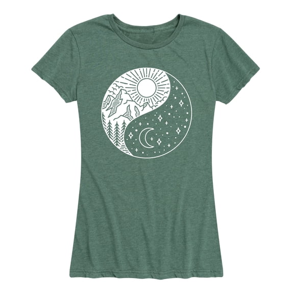 Instant Message - Yin Yang Sun Moon - Women's Short Sleeve Graphic T-shirt