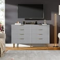 thumbnail image 3 of M optimized Fluted 8 Drawer Double Dresser, Modern Chest with Generous Deep Drawers and Wide Top, Wooden Storage Organizer for Living Room, Hallway, 3 of 8