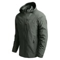 thumbnail image 4 of Frontwalk Men Jacket Waterproof Rain Coat Quick Dry Jacket Coat Outdoor Autumn Winter Hooded Windbreaker Size M-5XL Army Green 4XL, 4 of 4