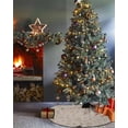 thumbnail image 3 of Thanksgiving Fall Christmas Tree Skirt 36 Inches Large Christmas Skirt Tree, Autumn Pumpkin Orange Rustic Burlap Tree Skirt Christmas Decorations for Fireplace Party Holidays Indoor Outdoor, 3 of 7
