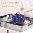 thumbnail image 3 of FORMRS Makeup Bag Travel Cosmetic Organizer for Women Fold Flat Zipper Pouch with Handle, Night Mushrooms Pattern, 3 of 8