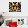 thumbnail image 5 of Acheng Tiger Wall Art Colorful Graffiti Wild Animal Paintings Pictures Prints Large Men's Bedroom Decorations 16x12in, 5 of 6