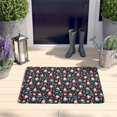 thumbnail image 2 of Dark Blue Christmas Santa and Gnome Flannel Non Slip Door Rugs,Washable Door Mats Indoor,Decorative Door Mats,Dirt-Resistant and Absorbent Doormat for Entrance,Bedroom,Kitchen,Bathroom,31.5"x17", 2 of 4