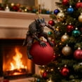 thumbnail image 2 of Krampus Christmas Ornament, Myth Meets Holiday Magic, Funny Krampus Christmas Tree Decoration, Dark Collection Holiday Red Gold Sleigh Dark Decor, Gothic Gifts Lovers, 2 of 8