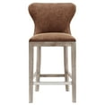 thumbnail image 3 of New Pacific Direct Dorsey 26" Faux Leather Counter Stool in Brown/Chocolate, 3 of 5
