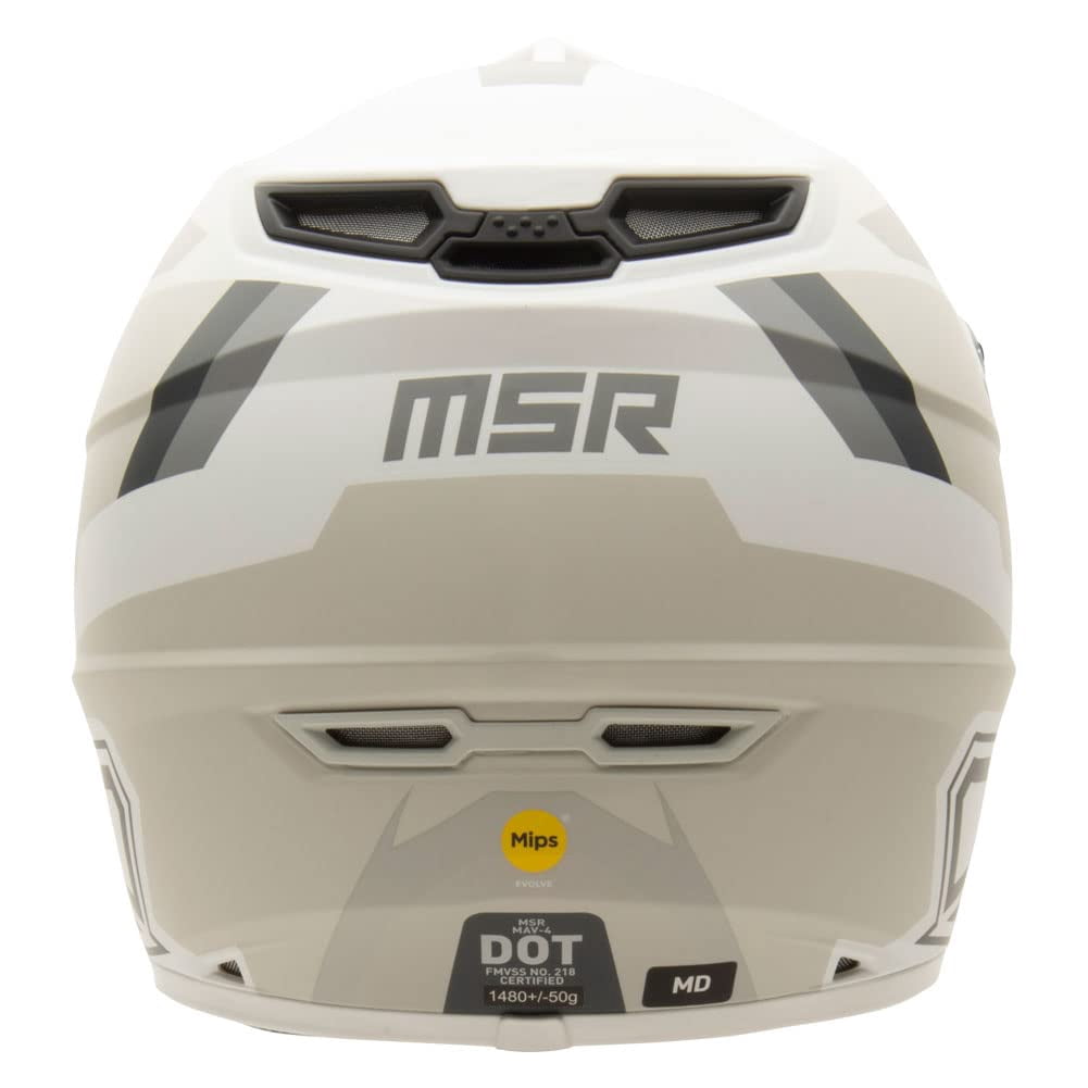 MSR Mav4 Inertia w/MIPS Dirt Bike Motocross Helmet (X-Large, Whiteout)