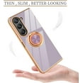 thumbnail image 2 of Compatible for Samsung Galaxy Z Fold 5 Case with Ring Holder Kickstand [with Magnetic] Soft TPU Shockproof Electroplated Protective Phone Case for Galaxy Z Fold 5 Purple, 2 of 12