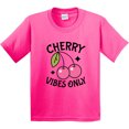 thumbnail image 3 of Inktastic Cherry Vibes Only Retro Youth T-Shirt, 3 of 5