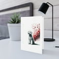 thumbnail image 5 of DistinctInk Greeting Card / Note Card - Valentine's Day Bedlington Terrier - PACK of 1, 5 of 7