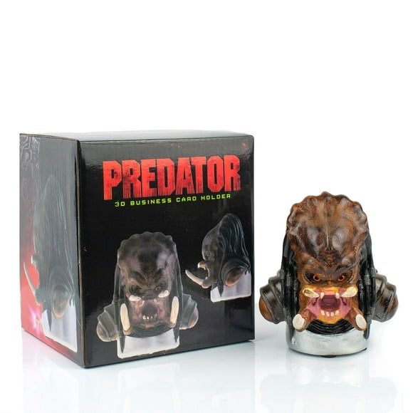 Porte-cartes de Visite Predator Officiel Détaillé 3D Tête de Predator 4,5" de Haut
