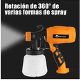 thumbnail image 2 of Pulverizador De Acabado Fino 400w,1200ml Naranja con Negro, 2 of 5