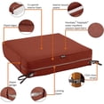 thumbnail image 2 of Classic Accessories Montlake Seat Cushion Foam & Slip Cover, Heather Henna, 25x25x5" Thick ( Pack of 2 ), 2 of 3