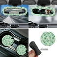 thumbnail image 5 of Yuyamidu 14 Pack Auto Seat Cover Sets Daisy Steering Wheel Cover Seat Belt Pads Gear Shift Hand Brake Cover Armrest Pad Waste Bin Rearview Mirror Cover Cup Holders Car Interior Accessories, Green, 5 of 7