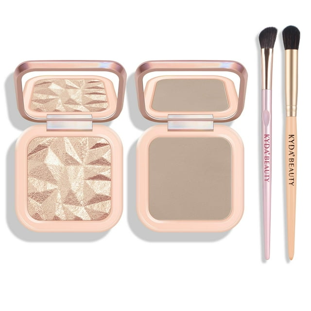 Kit de paleta de contorno con iluminadores de maquillaje KYDA Lasting Glow