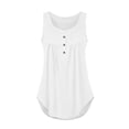 thumbnail image 3 of NAMTYQX Summer Tops for Women 2025 Trendy Peplum Relaxed Fit Plus Size Sleeveless Blouses for Women Dressy Casual White Size L, 3 of 5