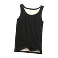 thumbnail image 1 of Sonducket Ropa interior térmica de invierno para mujer, Top grueso a prueba de viento de cuello , chaleco básico adelgazante informal, Prendas para la parte del cuerpo Negro SG, 1 of 6