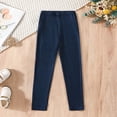 thumbnail image 6 of GYRATEDREAM Toddler Girls Jeans Pants Kids High Waisted Casual Loose Fit Embroidered Denim Pant Big Girls Baggy Wide Leg Jeans for 7-8Y Blue, 6 of 6