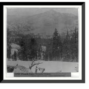 Historic Framed Print, French Lake, Nevada County, near Old Man Mountain, Central Pacific Railroad, 17-7/8" x 21-7/8"