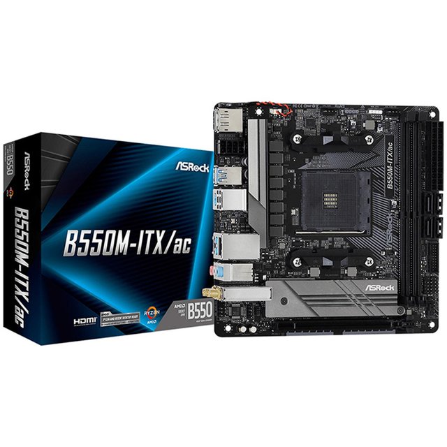 Tarjeta Madre ASROCK B550M-ITX/AC AM4 DDR4 Mini ITX ASRock B550M-ITX/ac