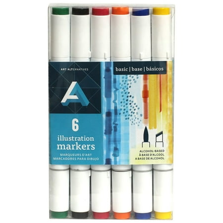 UPC: 0082435032733 | Art Alternatives Illustration Marker  6-Marker Set  Primary Colors