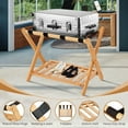 thumbnail image 2 of Semiocthome Wood Folding Luggage Rack with Shel,Wood Finish, 2 of 7
