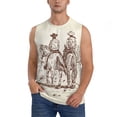 thumbnail image 1 of Balery Two Cowboys Riding Horses In The Desert Camisetas sin mangas para hombre, absorbe la humedad y protege contra el mal olor.-X-Large, 1 of 7