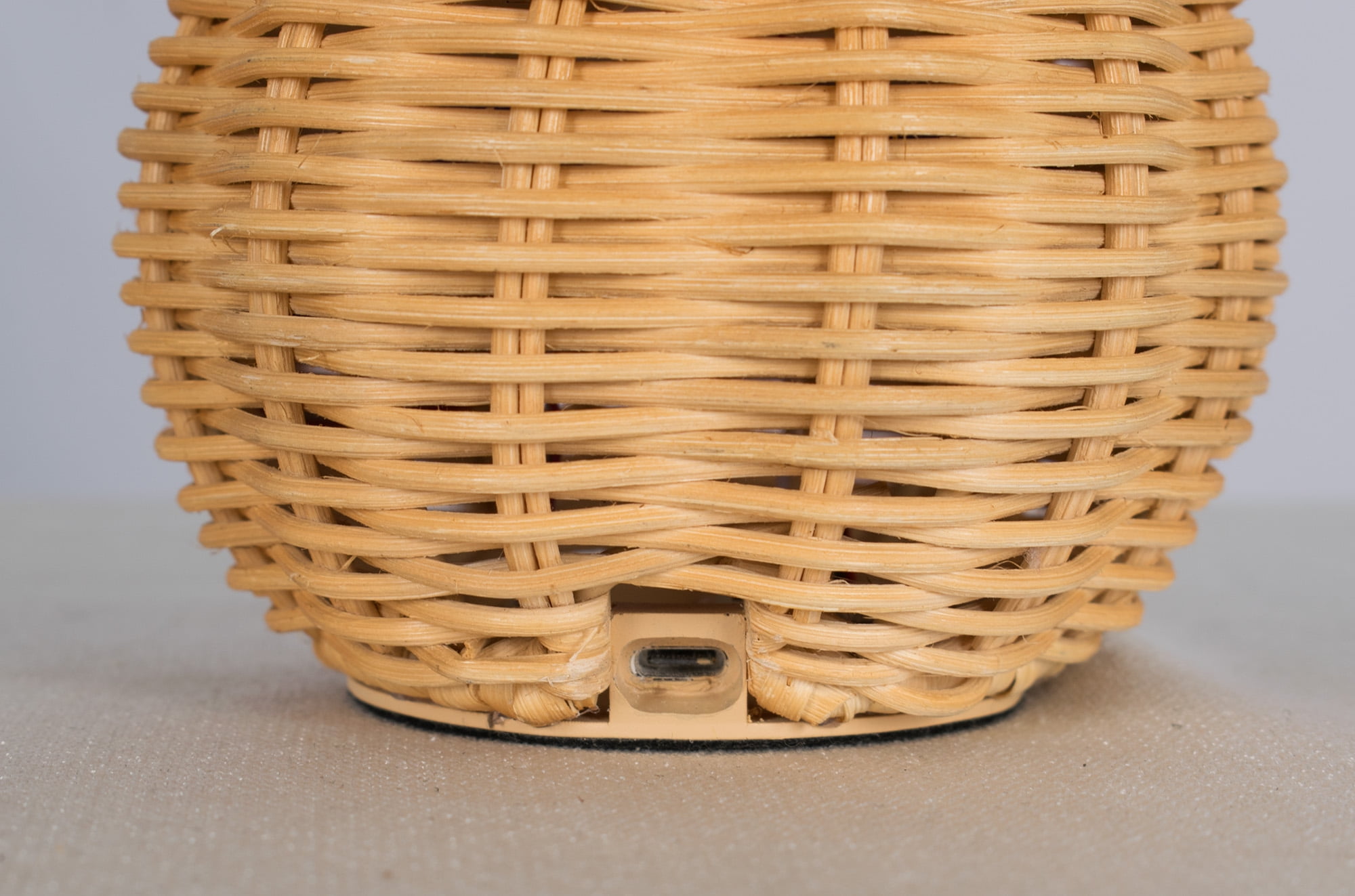 Better Homes & Gardens 9" Rattan Rechargeable Portable Lamp