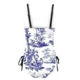 thumbnail image 4 of TrendVibe365 Women Swimsuits 1 Piece Purple Bathing Suits Thong Adjustable Shoulder Strap Floral Swimwear Beachwear XL, 4 of 4