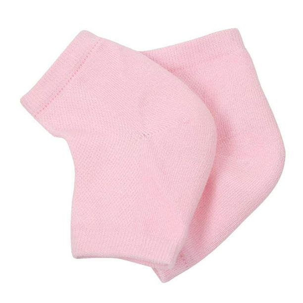1 Par de Calcetines de Talón con Punta Abierta Ventilada, Protector de Mangas para Pies Agrietados - Rosado Sunnimix Mangas de calcetines de tacón