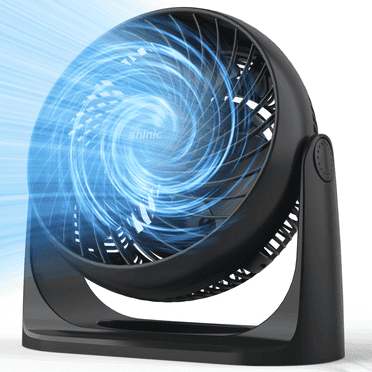 Shinic 8" Turbo Fans, 3-Speed Air Circulator, High Velocity, Adjustable Tilt, Wall-Mountable Desk Fan , Ideal for Bedroom, Office,Living Room