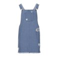 thumbnail image 4 of Vestido sin mangas con cuello redondo y minifalda rasgada de color sólido de mezclilla de moda de verano para mujer Fridja  hj1934, 4 of 8