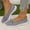 Gray, variant on KEVCHE Womens Casual Knit Breathable Mesh Shoes for Everyday Wear, Lightweight Slip-On Walking Sneakers with Cushioned Insole, Comfortable Athletic Casual Footwear