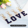 thumbnail image 4 of Llaveros de letra inicial Uxcell, llavero de metal personalizado A-Z, regalo para mujeres y hombres, llaveros para bolsos y llaves de coche (V), 4 of 7