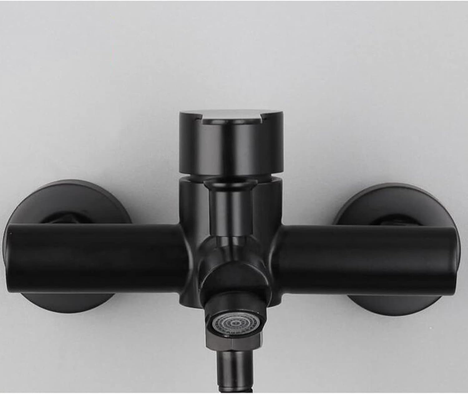 Bath Mixer Tap with Shower Attachment Bathtub Faucet Wall Mounted Stainless Steel Hot and Cold Water Simple Shower Set-Black