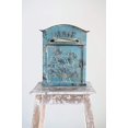 thumbnail image 4 of Boîte aux Lettres en Étain Bleu Gaufré, 4 of 8