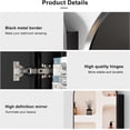 thumbnail image 5 of Black Arched Medicine Cabinet with Mirror, 16x31Inch, Bathroom, Modern Style, 3 Glass Shelves, Wall Mount, 5 of 8