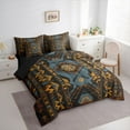 thumbnail image 3 of Homewish Retro Brown Aztec Twin Bedding Sets 7-Piece for Adult, Hippie Stripes Abstract Bedding Comforter Set, Southwestern Style Reversible Sheet Sets, Microfiber Bedroom Decor, 3 of 7