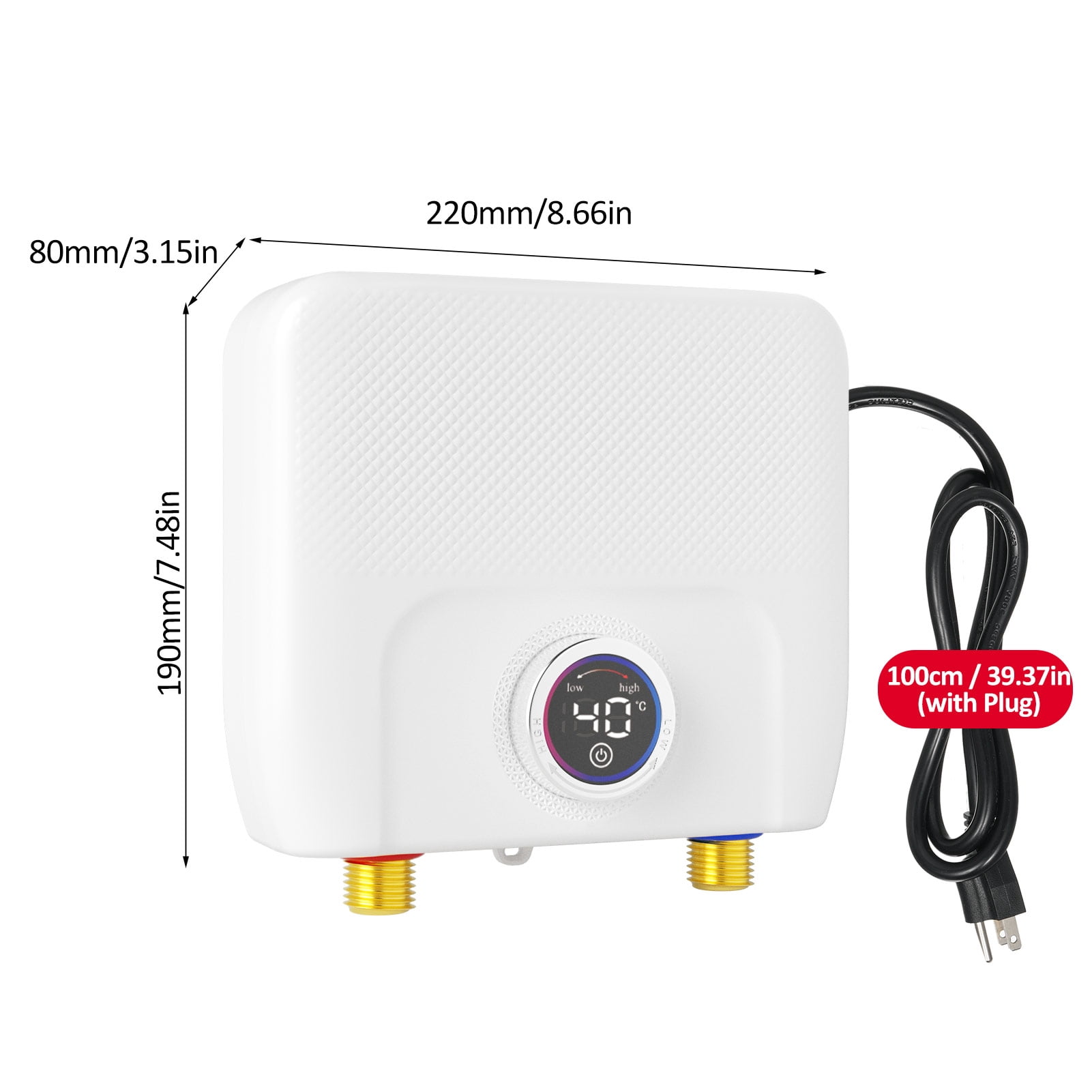Instant Heater,Display On With Remote Water Heater Remote Display Water Tankless On Demand 3000w Constant