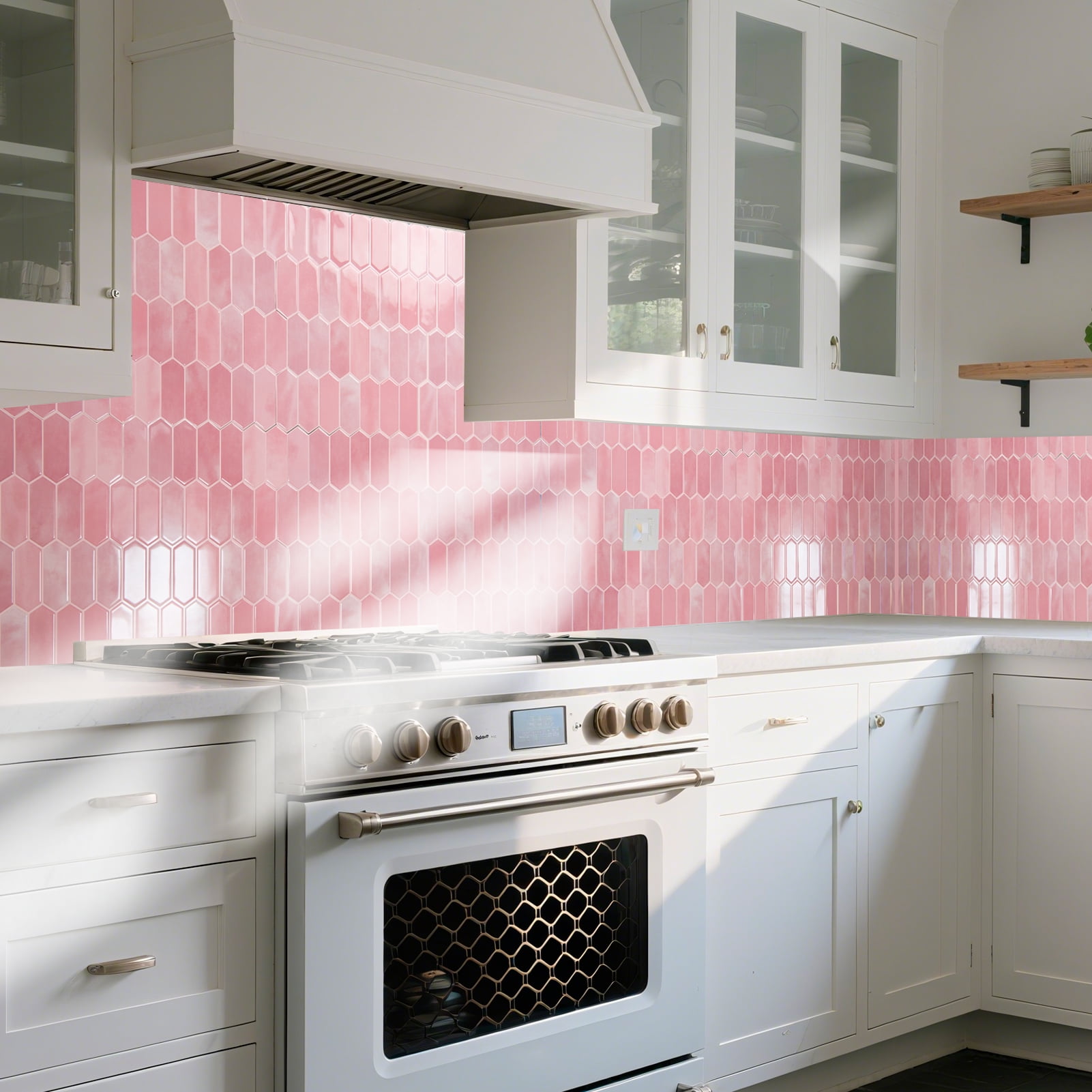10Pcs Peel and Stick Backsplash,12'' x 12'' Heavy-Duty Self-Adhesive Vinyl Wall Tiles for Kitchen,Bathroom
