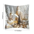 thumbnail image 3 of 4-Pack Christmas Pillow Covers 17x17in, Soft High-Quality Fabric Decorative Pillow Cases, Hidden Zipper for Convenience, Festive Decor for Sofa Living Room Bedroom (No Pillow Core), I, 3 of 7