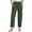 Solid, variant on Horkkom Cotton Pants for Women Elastic Waist Straight Leg Pants Solid Color Drawstrings Pants Outdoor Casual Beach Pants with Pockets