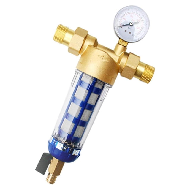 Whole House Water Pre Filter System brass. The transparent 1inch 40 Micron for Kitchen Well Water