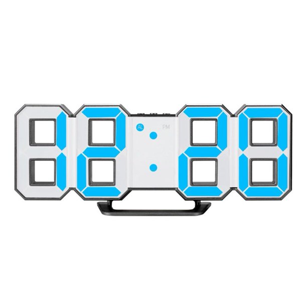 Mduoduo 3D Digital Alarm Clock Wall LED Number Time Clock Led Electronic Clock Light