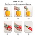 thumbnail image 2 of Pepper Corer, 2 in 1 Bell Peppers Seed Core Remover, Fruit & Vegetable Quick Corer and Cave Tools, Pepper Cutter for Vegetables Kitchen Gadget, 2 of 6