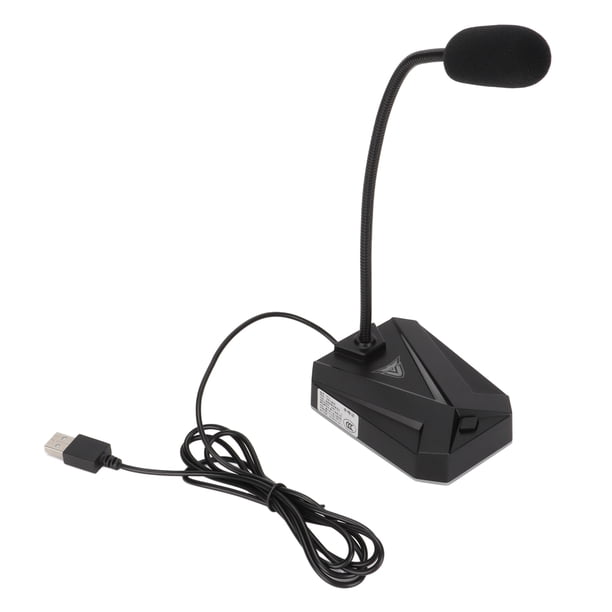 Micrófono para computadora portátil, micrófono para computadora USB RGB, micrófono para juegos, micrófono de escritorio, apariencia llamativa