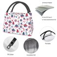 thumbnail image 4 of Yiaed Happy Columbus Day Print Lunch box lunch bag Portable Insulated Lunch Box for Women Men Cooler Tote Bag with Front Pocket for Work Picnic Travel, 4 of 6