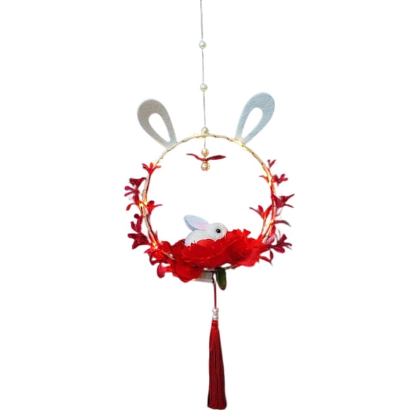 Advancent Festival farol hecho a mano estilo chino patrón de luz lámpara artesanal decoración herramienta de iluminación para el hogar Artesanía Rojo Rama Roja