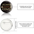 thumbnail image 2 of 9 Pcs Black Gold Vaccine Button Pins Vaccinated Against Covid Leaf Pattern For Men's/Women's Brooches or Doctors Nurses Hospitals 2-1/4 Inch Colorful, 2 of 7