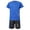 Blue, variant on Kids Boys Quickly Dry Football Basketball Game Training Athletic Tracksuit Short Sleeve Blue 140