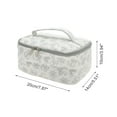 thumbnail image 2 of Unique Bargains 1 Pc Trendy Square Hearts Drawstring Makeup bag for Travel Gray Polyester, 2 of 6